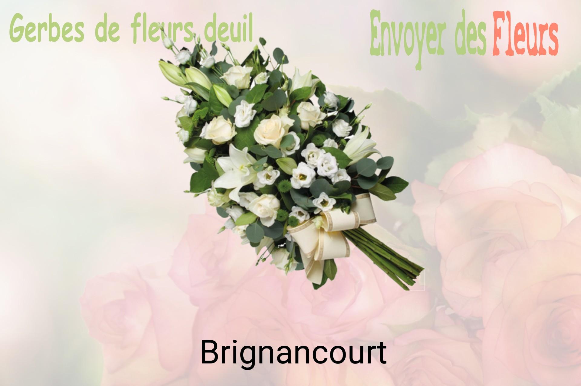 Gerbe de fleurs de deuil livrée à Brignancourt